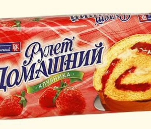 Рулет 150гр Домашний клубника \15 (469)