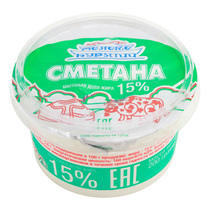 Сметана 15% 200г ООО Молоко Бурятии