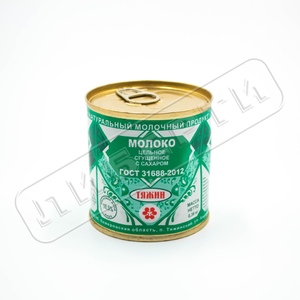 Молоко сгущ.Тяжин.ГОСТ цел.сах.10,5% 360гр ж/б \45