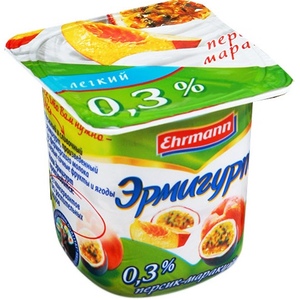 Йогурт Эрмигурт 0,3% 100г в ассорт.